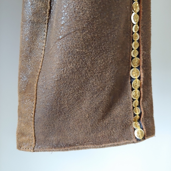 Sachin + Babi For Ankasa Brown Leather Jacket Size 8 - Picture 15 of 16